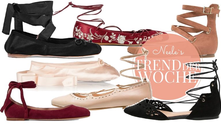 Strappy Ballet Flats im heutigen Trend der Woche nie waren Ballerinas so modern vor allem von Miu Miu