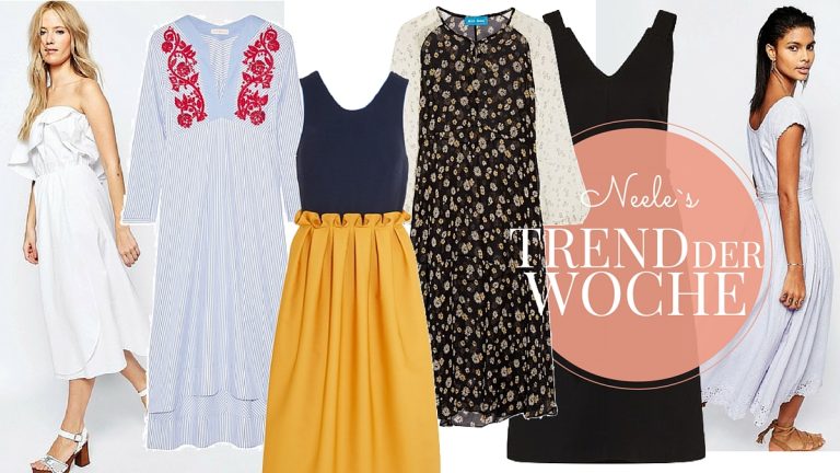 Midikleider ist einer der großen Modetrends 2016 die schönsten Midikleider aus den Online Shops auf meinem Modeblog