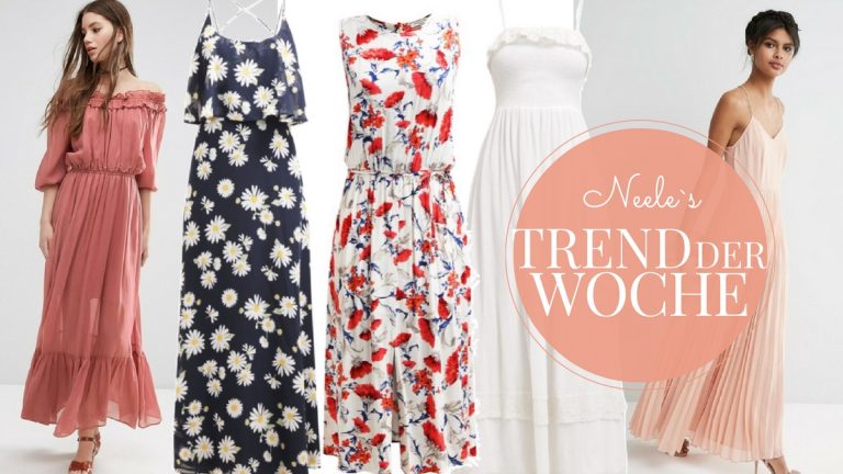 Maxikleider sind ein großer Mode Sommertrend ich zeige auf meinem Modeblog die schönsten Teile aus den Online Shops